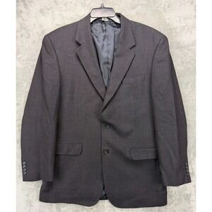 Jos. A‎ Bank Men's Tweed Blazer 43L Deep Brown Check Single Vented Wool